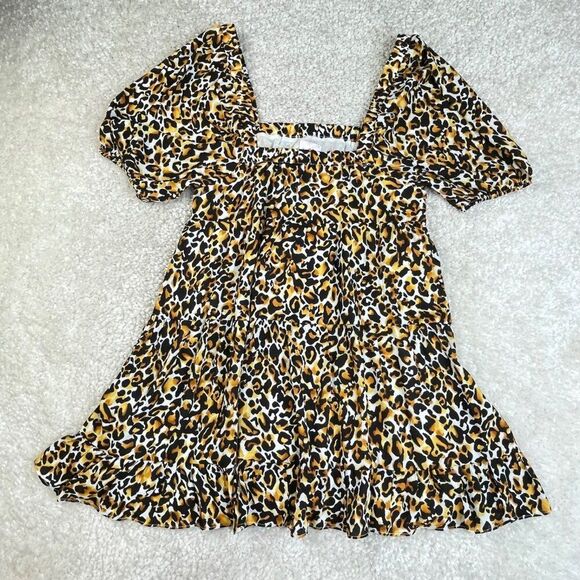 Buddy Love Becca Babydoll Dress Animal Print Allycat NEW - Picture 3 of 13